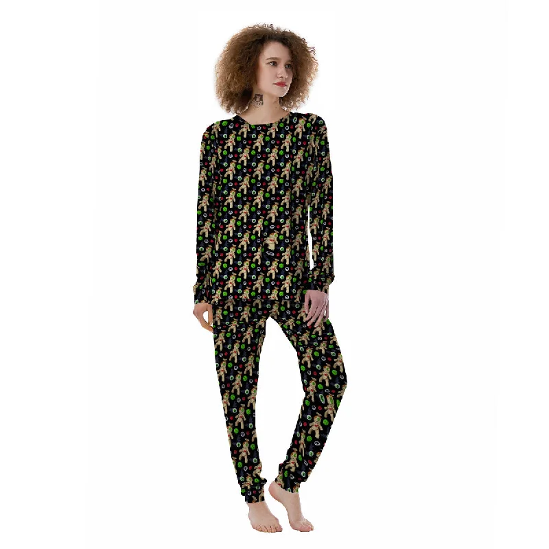 Voodoo Doll Cartoon Print Pattern Women's Pajamas Classic pajama sets