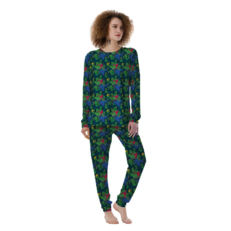 Zombie Print Pattern Women's Pajamas Cheap pajama sets