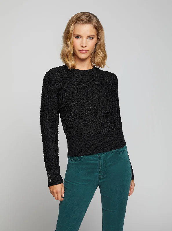 Black Multi Georgie Knit Top Wool sweaters