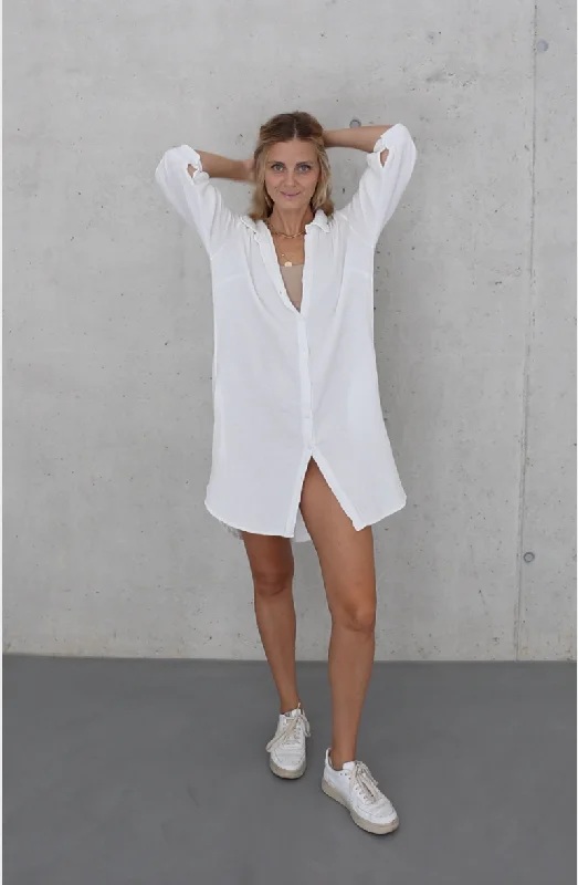 Eli Shirt Dress White Must-have mini dresses for this season