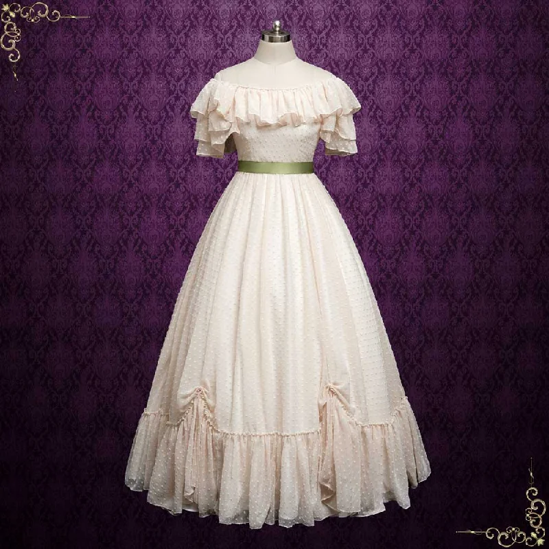 Civil War Vintage Style Wedding Dress | HARRIETTA Empire Waist Dress