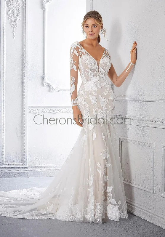 Morilee - 2381 - Cherie - Cheron's Bridal, Wedding Gown Satin Bridal Gown