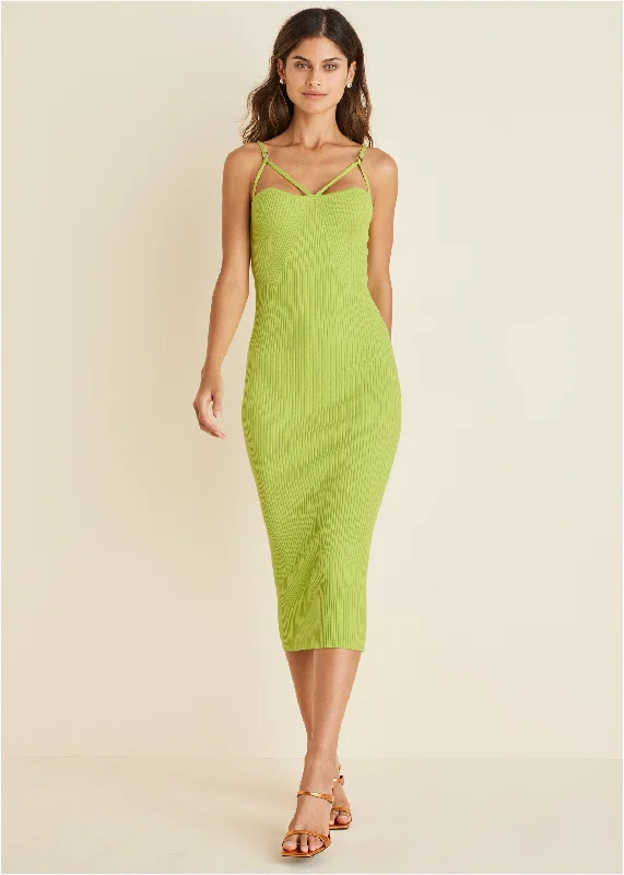 Strappy Midi Dress - Lime Best midi dresses for formal events