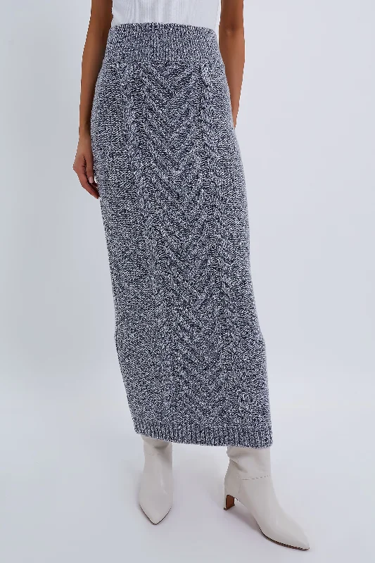 Grey Lynette Cable Skirt Breathable unclassified skirts