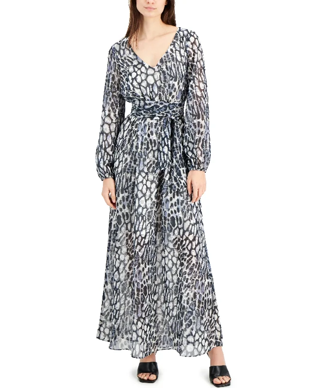 INC International Concepts Printed Maxi Dress Long sleeve maxi dresses