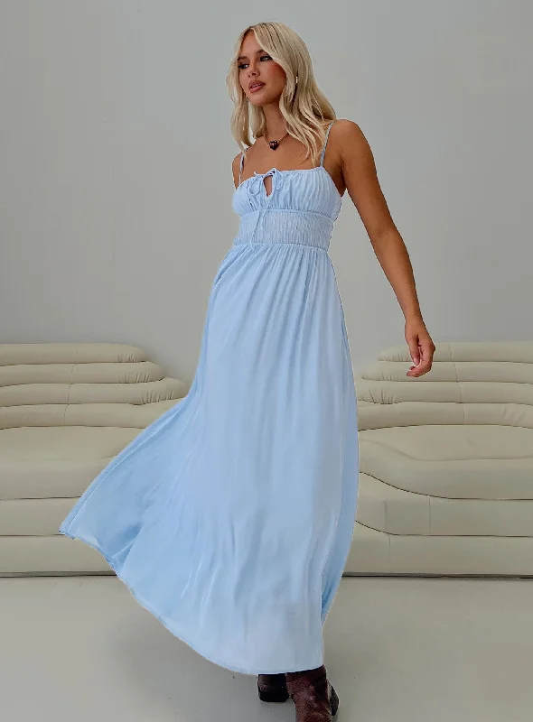 Jersie Maxi Dress Blue Trendy maxi dresses under $50