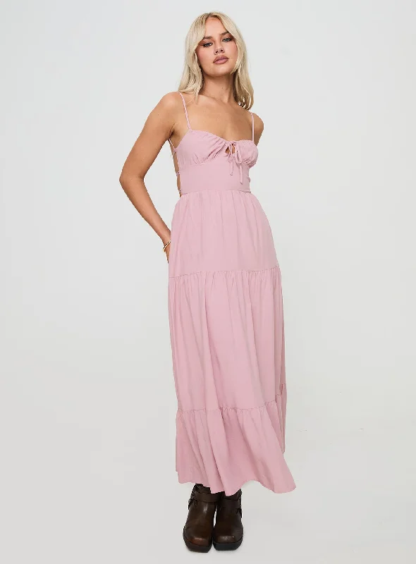 Juzen Maxi Dress Pink Expensive maxi dresses