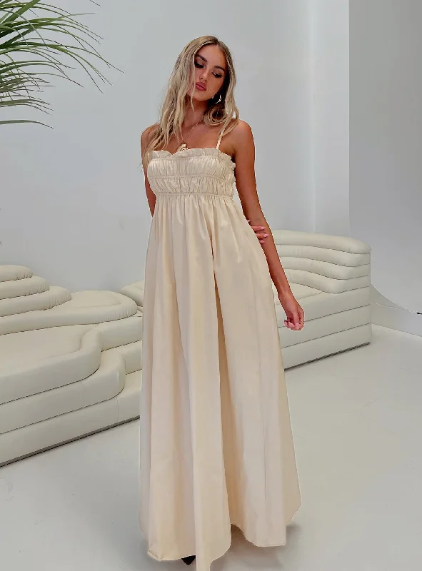 Love All Around Maxi Dress Cream Office maxi dresses