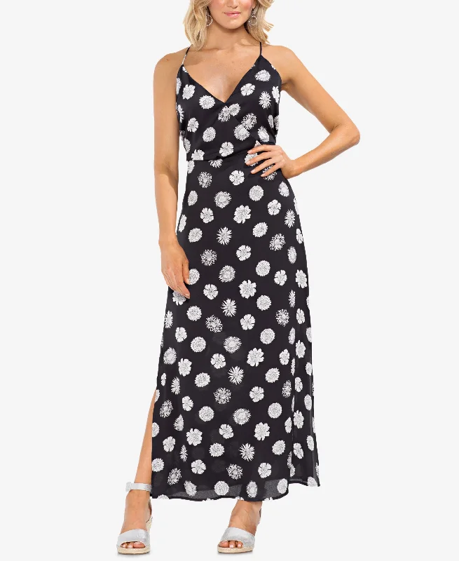 Vince Camuto Floral Print Maxi Dress Goth maxi dresses