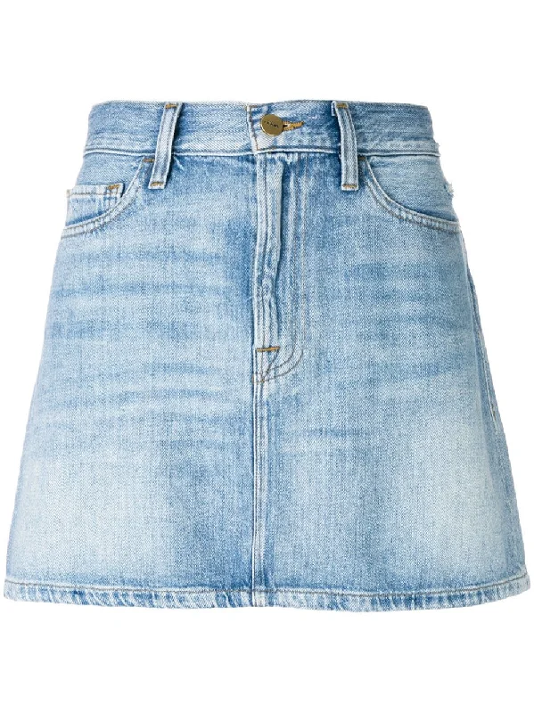 Le Mini  denim skirt Soft Pleated Skirt