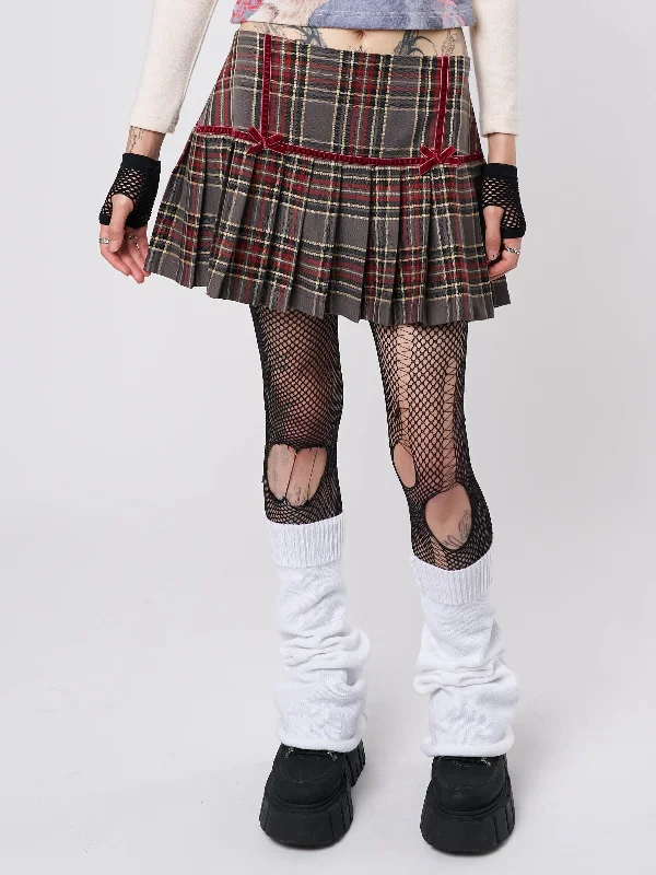 Orla Pleated Tartan Mini Skirt Mini Skirt Casual