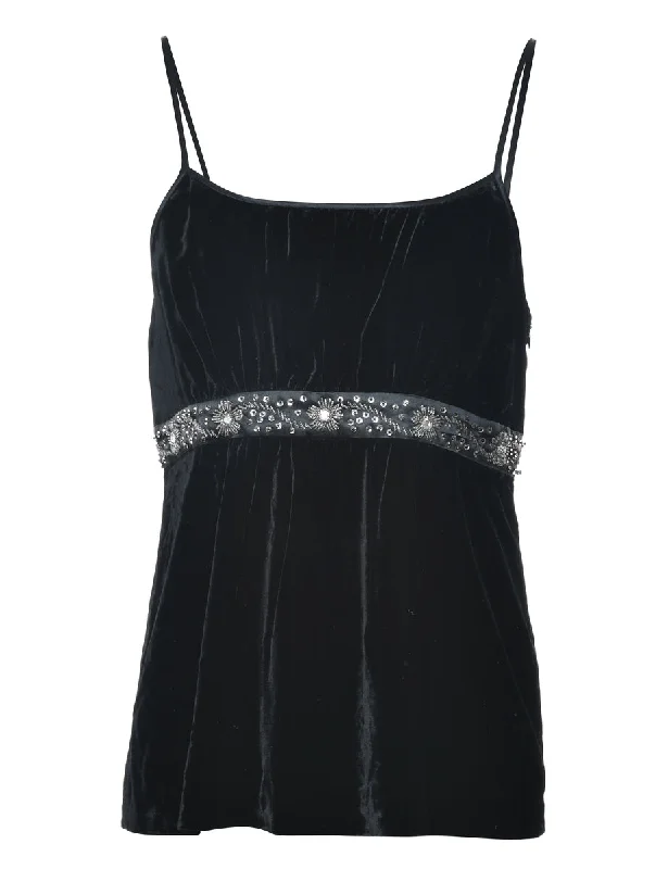 Beaded Velvet Party Top - S ASOS party dresses