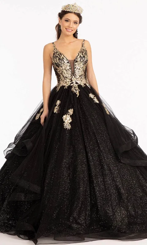 Elizabeth K GL3021 - Sleeveless Plunging V-neck Ballgown Best party dresses for formal events