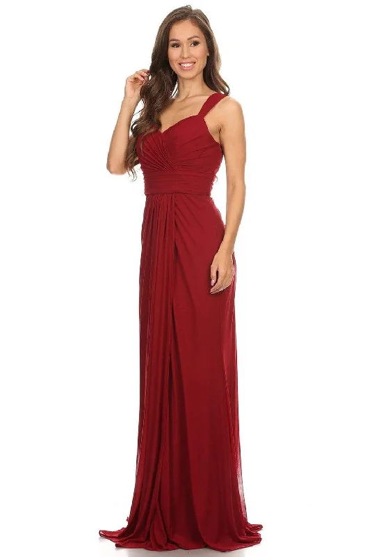 Eureka Fashion - 3440 Ruched Sweetheart Sleeveless Evening Gown Budget-friendly party dresses