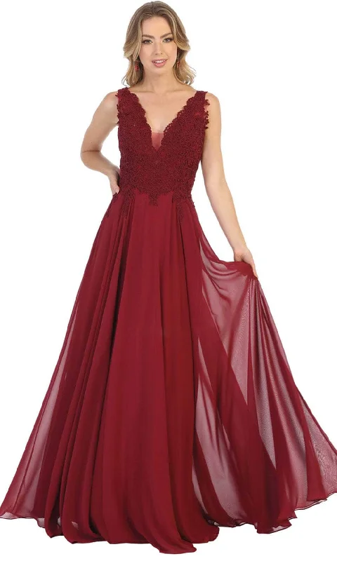 May Queen MQ1754B - Laced A-Line Evening Dress Lightweight party dresses for summer