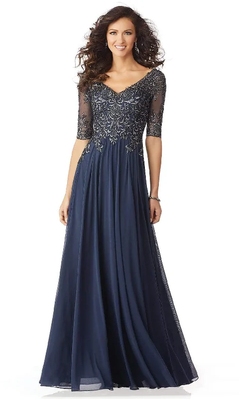 MGNY By Mori Lee - 71805 Embroidered V-neck A-line Gown Versatile party dresses for any occasion