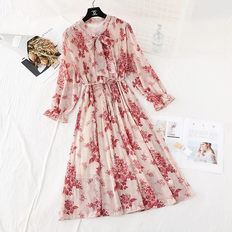 Super slim waist temperament floral dress women  2161 Halter floral dresses