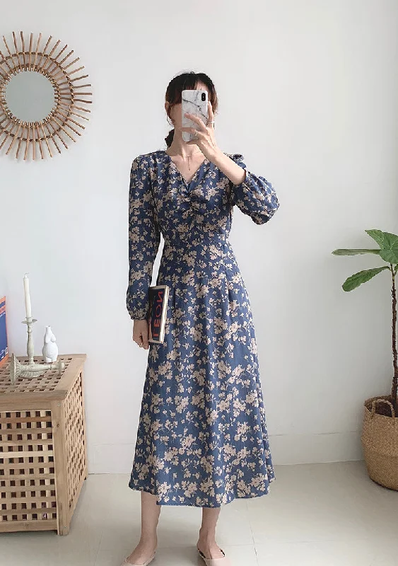 V-neck Chiffon floral dress with coat  2155 Budget-friendly floral dresses