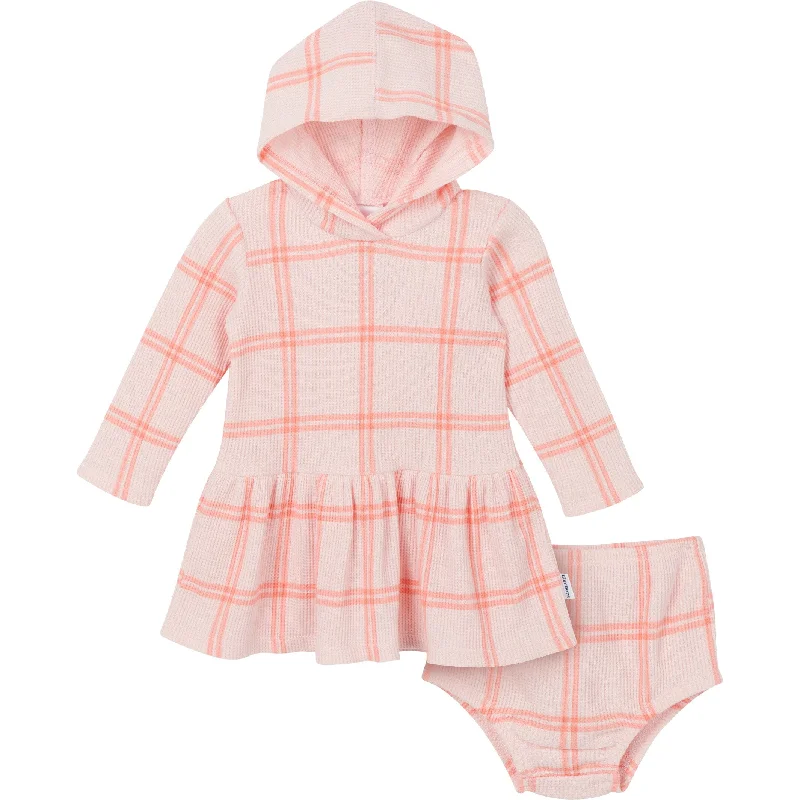 2-Piece Baby Girls Pink Plaid Dress Set Graduation unclassified dresses