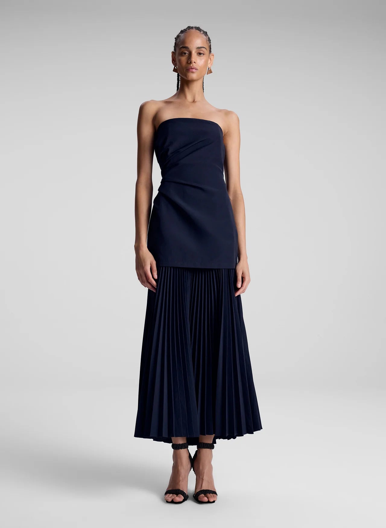 A.L.C - Austin Strapless Pleated Dress - Black Chic unclassified dresses