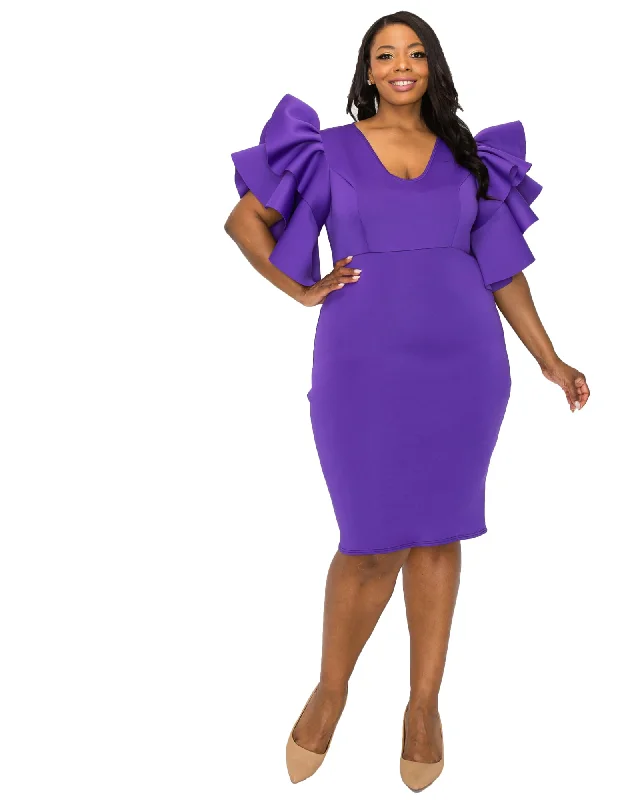 Aaliyah Statement Dress | Purple Open-back unclassified dresses