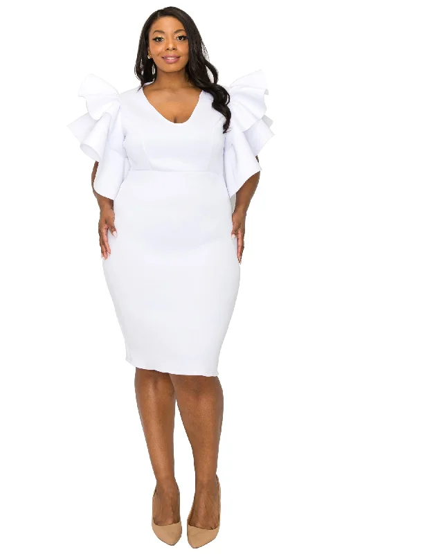 Aaliyah Statement Dress | White Soft fabric unclassified dresses