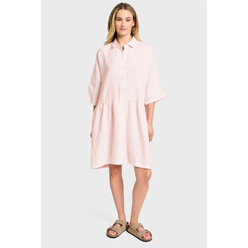 Academy Brand Women's Dolly Linen Dress - Dawn Pink Silk unclassified dresses