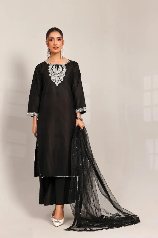 Black Katan Salwar Kameez Lounge unclassified dresses