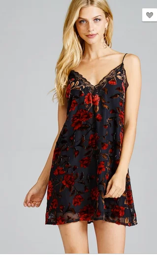 BURNOUT VELVET SLIP DRESS Beach unclassified dresses