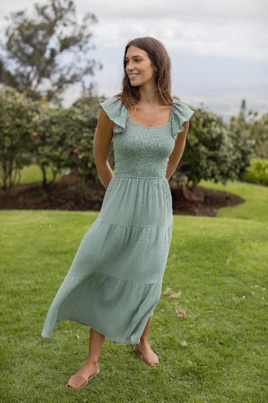 Corrine Dress - Soft Sage Chiffon unclassified dresses