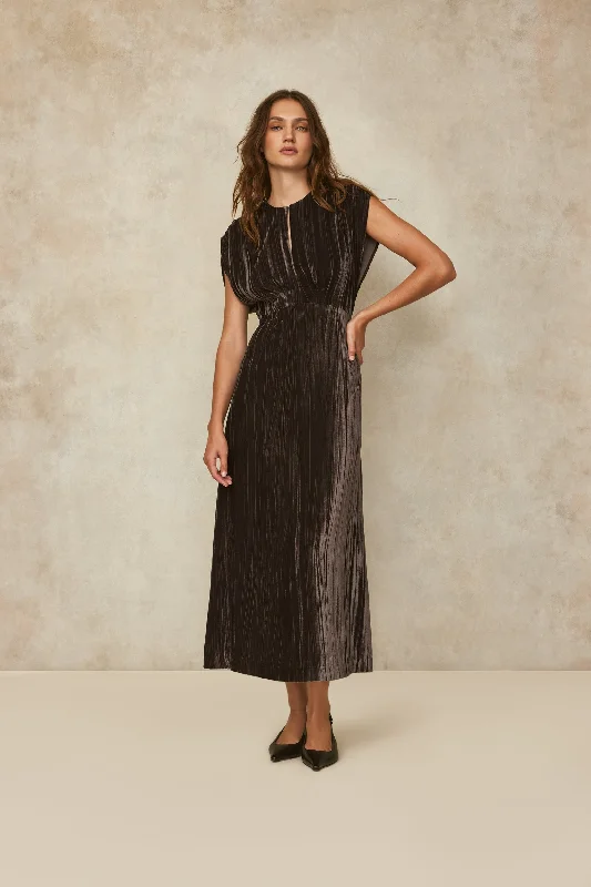 Crinkled Velvet Ruched Dress Budget-friendly unclassified dresses