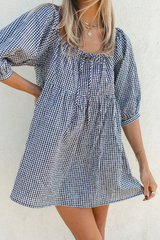 Day Dreaming Gingham Babydoll Dress Travel unclassified dresses