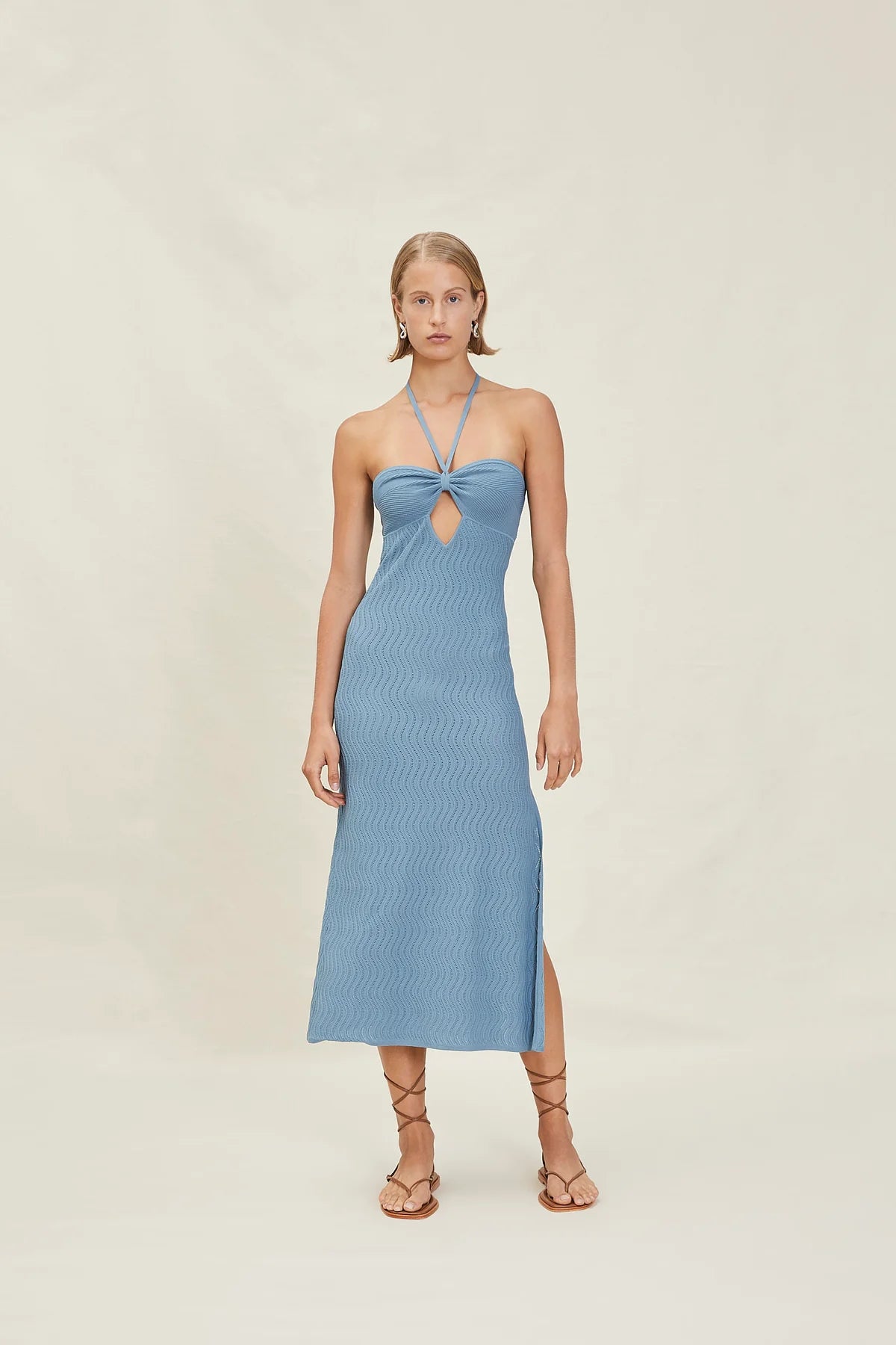 Devon Windsor - Clementine Dress - Steel Blue Corset unclassified dresses