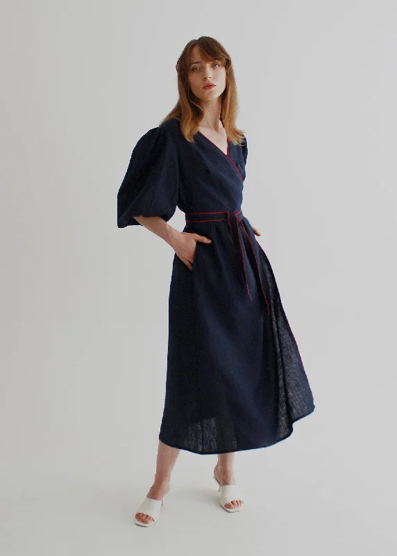 Diana Dress Navy Soft fabric unclassified dresses