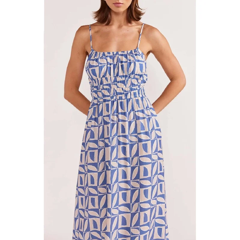 Dress Alto Sundress - Blue Geo Long unclassified dresses