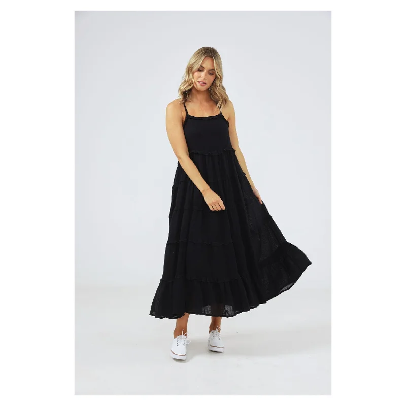 Dress Castro Black Linen Wrap unclassified dresses