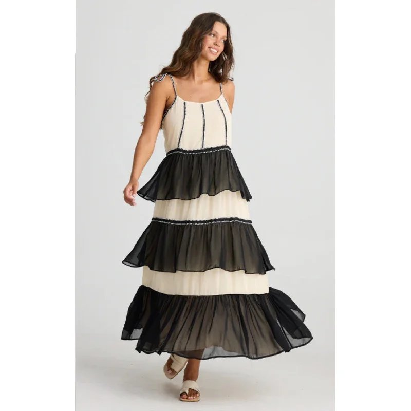 Dress Indie - Off White & Black Wrap unclassified dresses