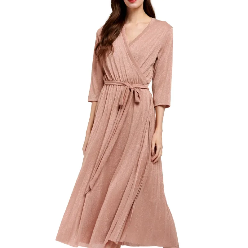 Dress Lurex Crossover Blush Flowy unclassified dresses