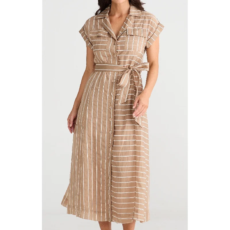 Dress Portia - Latte Stripe Unique unclassified dresses