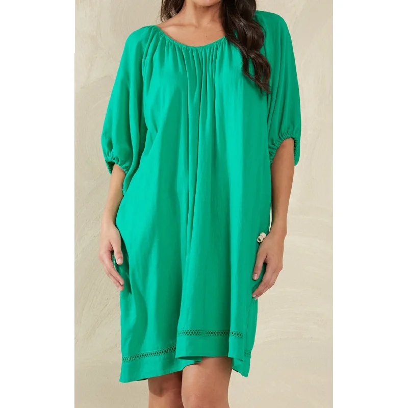 Dress Sardinia Relaxed ONE SIZE - Verde Metallic unclassified dresses