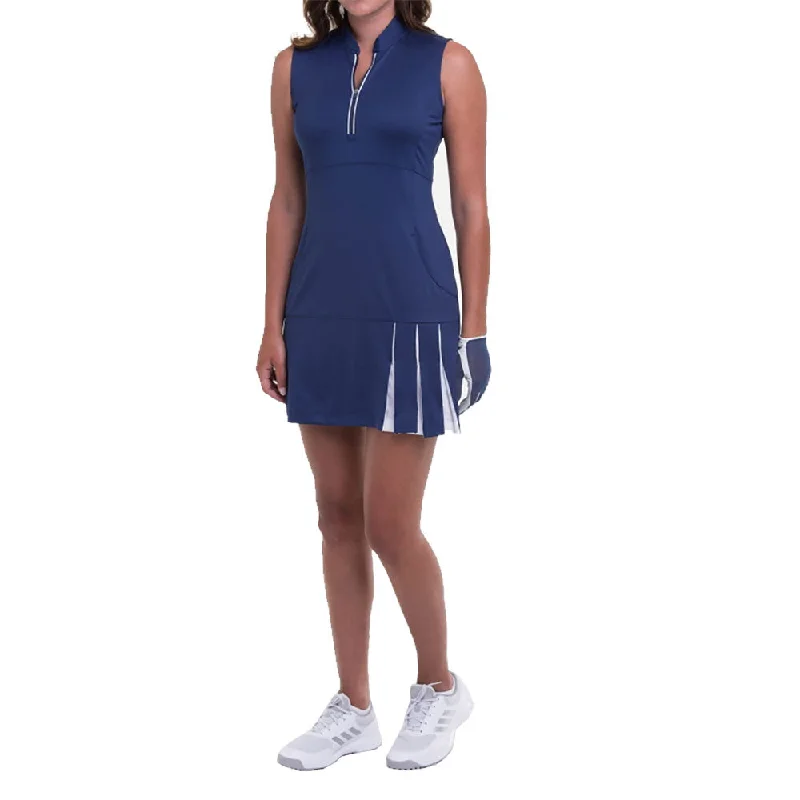 EP New York Zip Mandarin Collar Inky Womens Golf Dress Sexy unclassified dresses