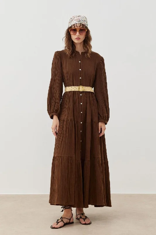 Gaia Dress Brown Boho unclassified dresses