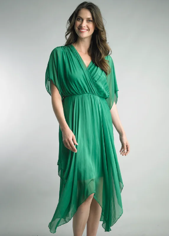 GREEN SILK DRESS Cotton unclassified dresses