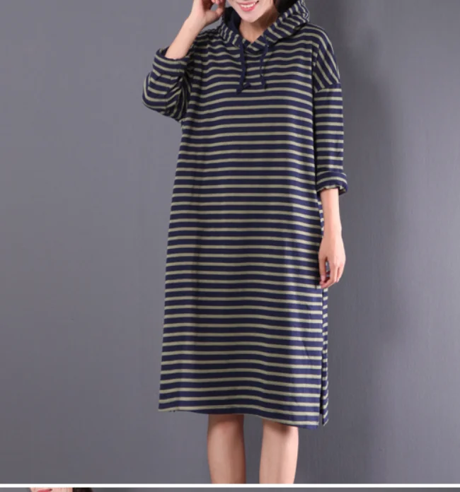 Hooded Autumn Women Dresses Casual Cotton Women Dresses WG97215 Bright color unclassified dresses