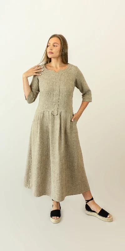 Soft linen dress Polka dot unclassified dresses