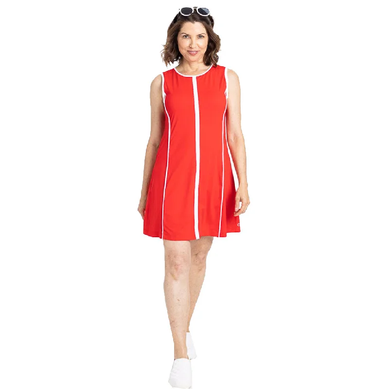 Kinona Birdie Maker Cherry Red Womens Golf Dress Stretchy unclassified dresses