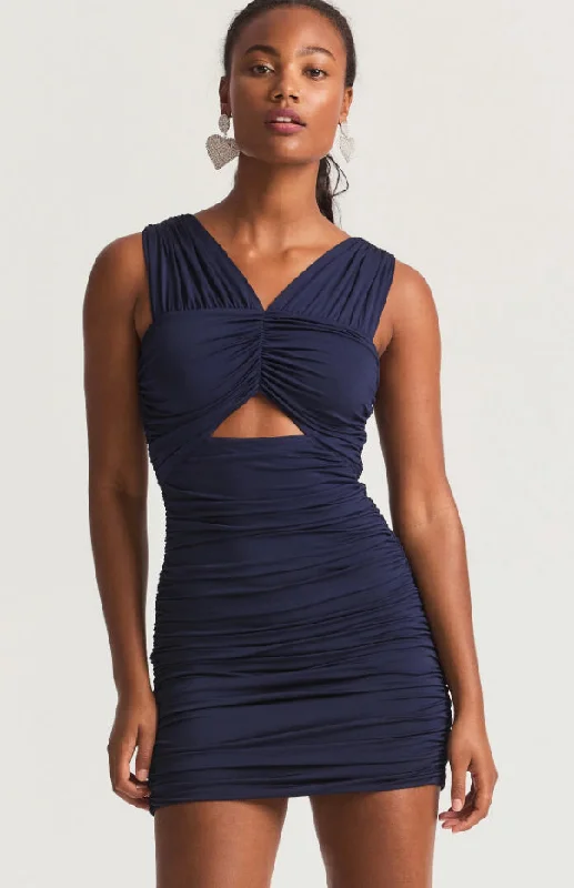 Loveshackfancy - Bayana Dress - Navy Backless unclassified dresses