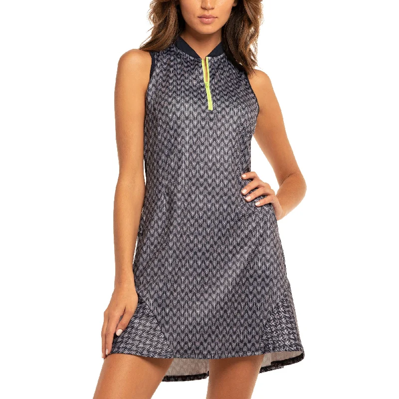 Lucky in Love Game On Chevron Midnight Womens Golf Dress High-end unclassified dresses