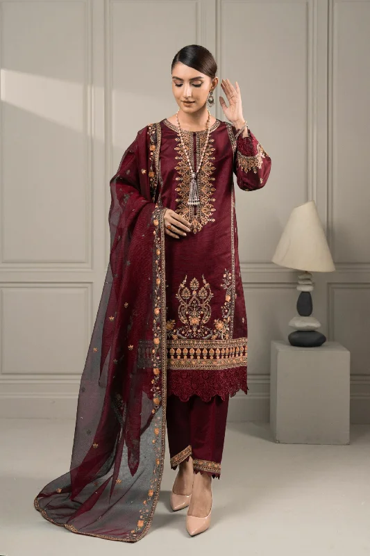 Maroon Katan Readymade Suit Vacation unclassified dresses