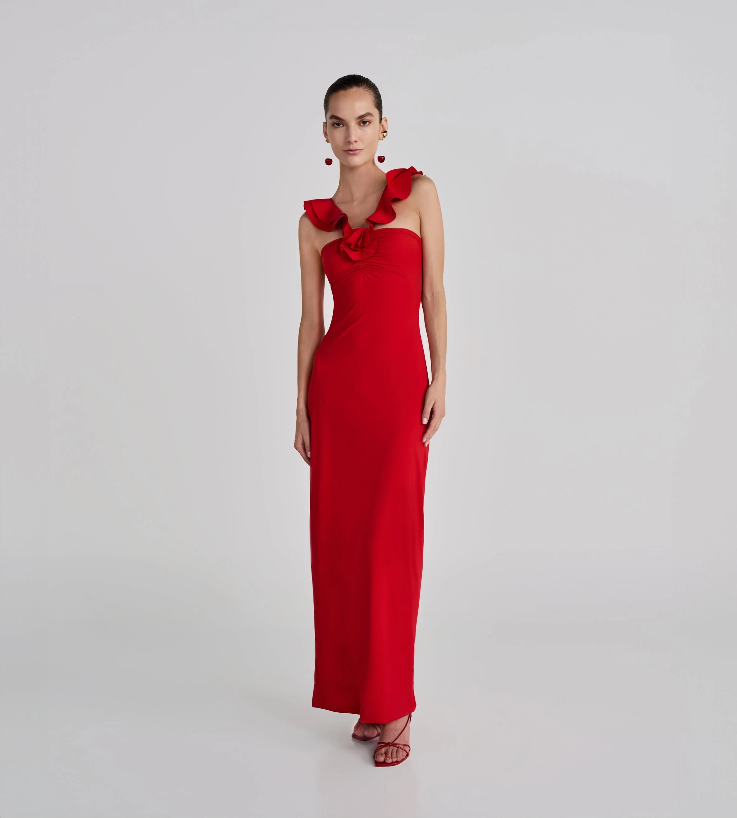 Maygel Coronel - Sortilegio Dress - Red Tulle unclassified dresses